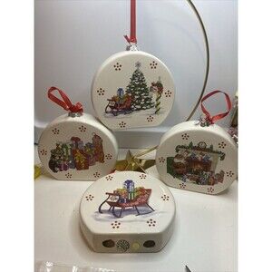 Temptations by Tara Christmas Ornament Table Shelf Decor Recipes Set Of 4